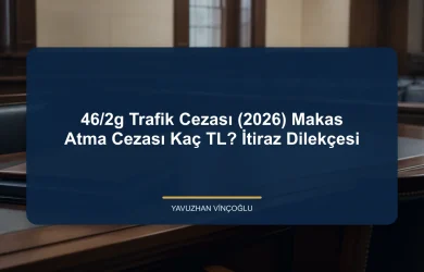 46/2g Trafik Cezası (2026) Makas Atma Cezası Kaç TL? İtiraz Dilekçesi
