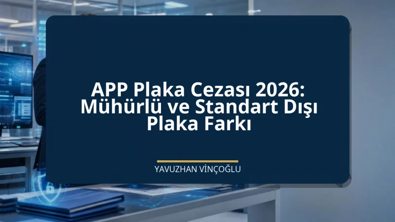 APP Plaka Cezası 2026: Mühürlü ve Standart Dışı Plaka Farkı