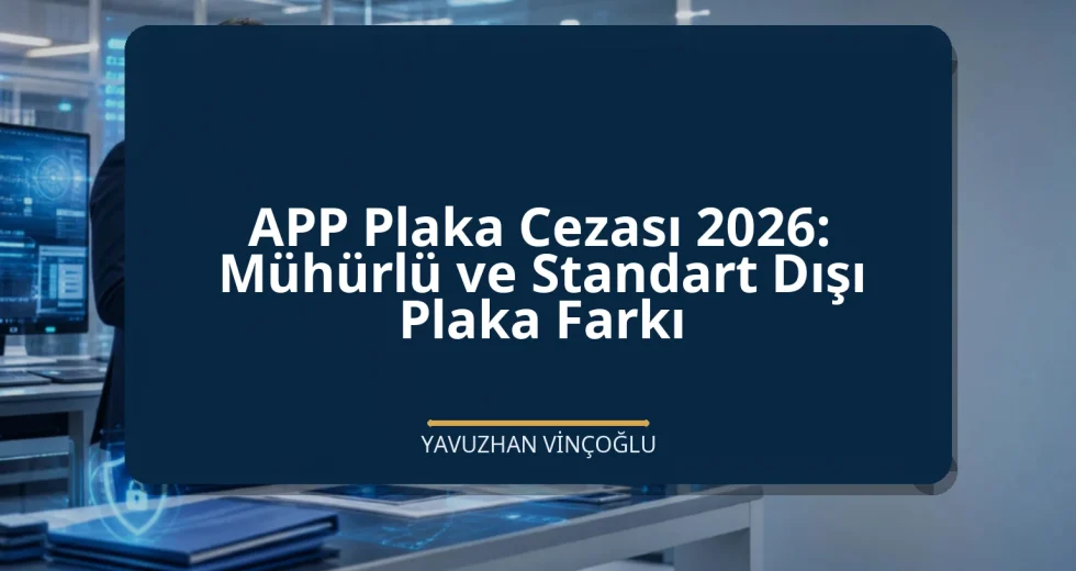 APP Plaka Cezası 2026: Mühürlü ve Standart Dışı Plaka Farkı