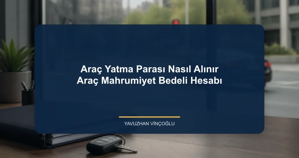Araç Yatma Parası Nasıl Alınır? Araç Mahrumiyet Bedeli Hesabı
