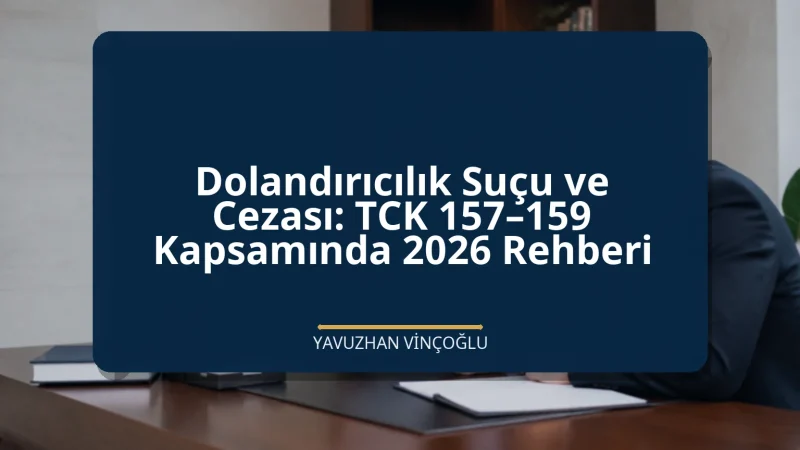 Dolandırıcılık Suçu ve Cezası: TCK 157–159 Kapsamında 2026 Rehberi