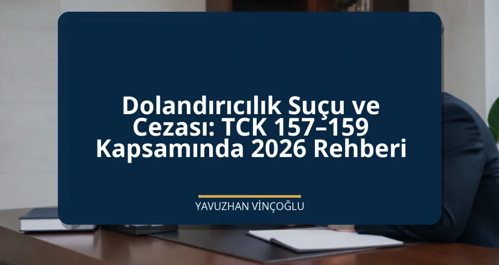Dolandırıcılık Suçu ve Cezası: TCK 157–159 Kapsamında 2026 Rehberi