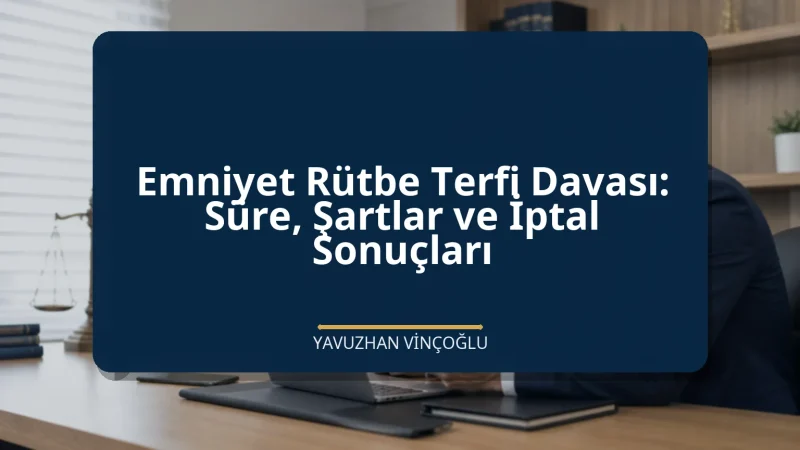 Emniyet Rütbe Terfi Davası: Süre, Şartlar ve İptal Sonuçları