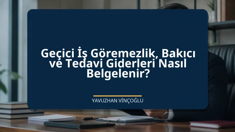 Geçici İş Göremezlik, Bakıcı ve Tedavi Giderleri Nasıl Belgelenir?