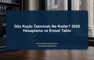 Göz Kaybı Tazminatı Ne Kadar? 2026 Hesaplama ve Emsal Tablo