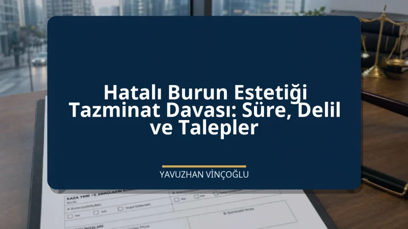 Hatalı Burun Estetiği Tazminat Davası: Süre, Delil ve Talepler
