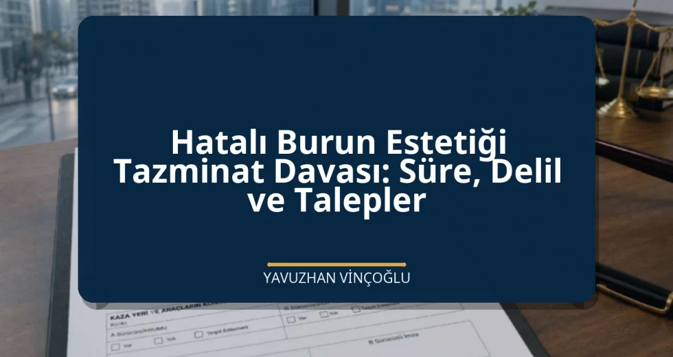 Hatalı Burun Estetiği Tazminat Davası: Süre, Delil ve Talepler