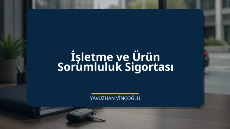İşletme ve Ürün Sorumluluk Sigortası