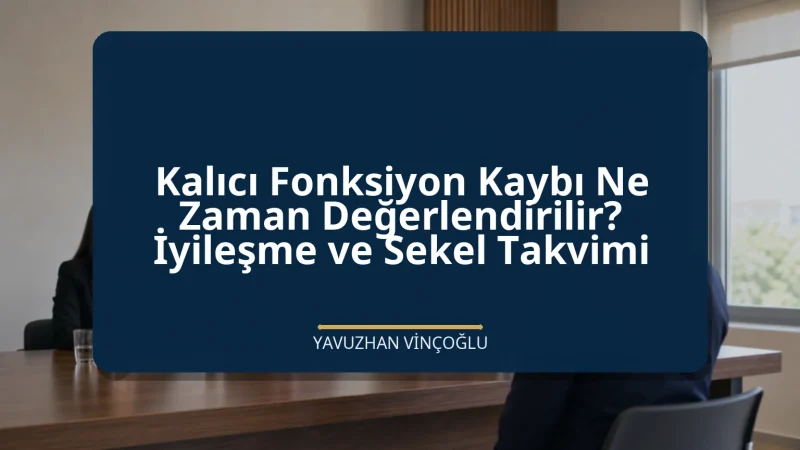 Kalıcı Fonksiyon Kaybı Ne Zaman Değerlendirilir? İyileşme ve Sekel Takvimi