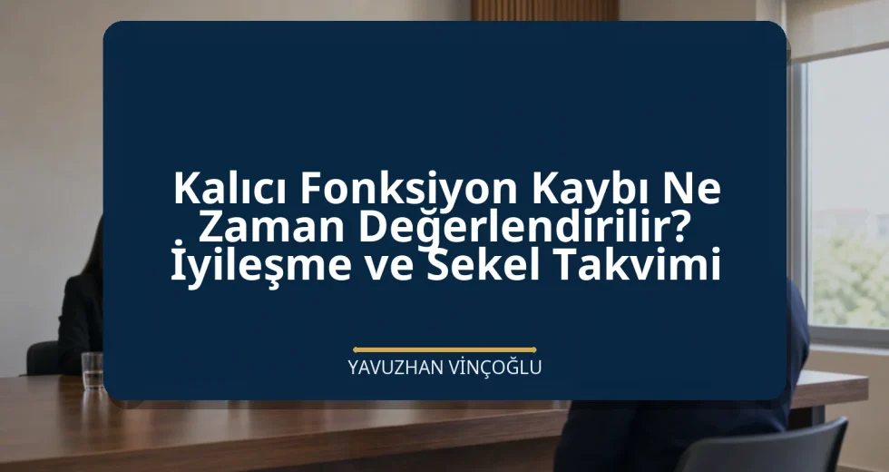 Kalıcı Fonksiyon Kaybı Ne Zaman Değerlendirilir? İyileşme ve Sekel Takvimi