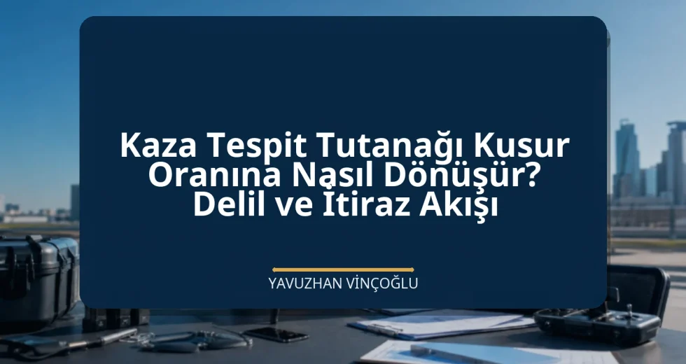 Kaza Tespit Tutanağı Kusur Oranına Nasıl Dönüşür? Delil ve İtiraz Akışı