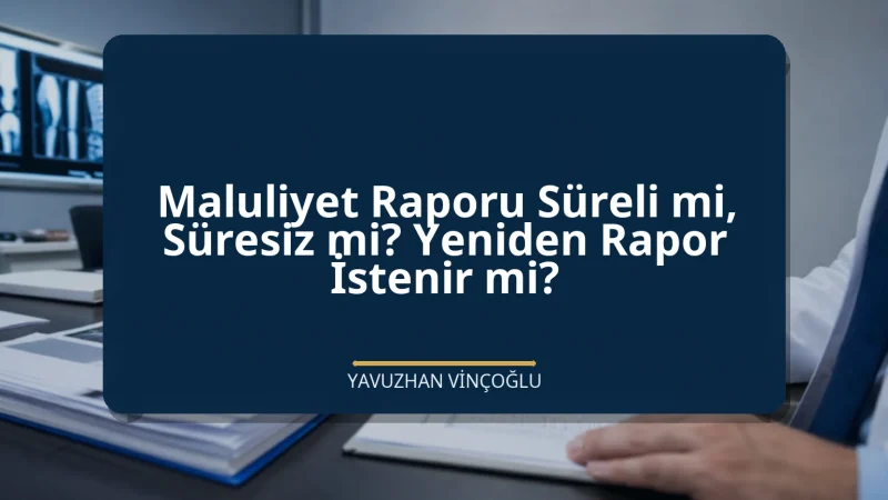 Maluliyet Raporu Süreli mi, Süresiz mi? Yeniden Rapor İstenir mi?