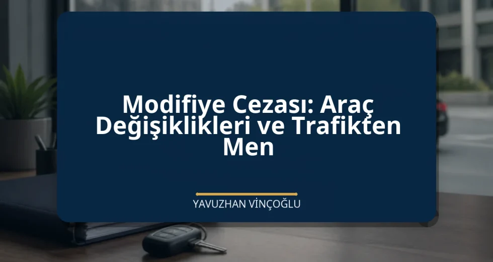 Modifiye Cezası: Araç Değişiklikleri ve Trafikten Men
