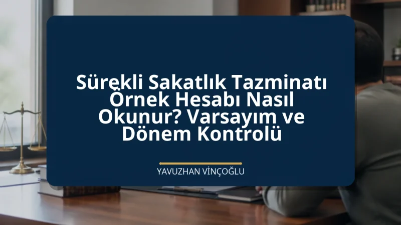 Sürekli Sakatlık Tazminatı Örnek Hesabı Nasıl Okunur? Varsayım ve Dönem Kontrolü