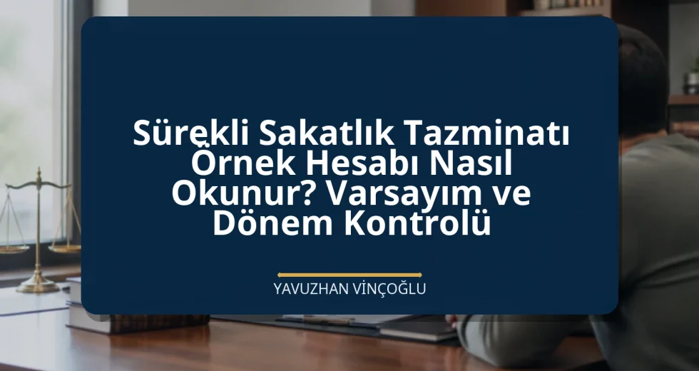 Sürekli Sakatlık Tazminatı Örnek Hesabı Nasıl Okunur? Varsayım ve Dönem Kontrolü