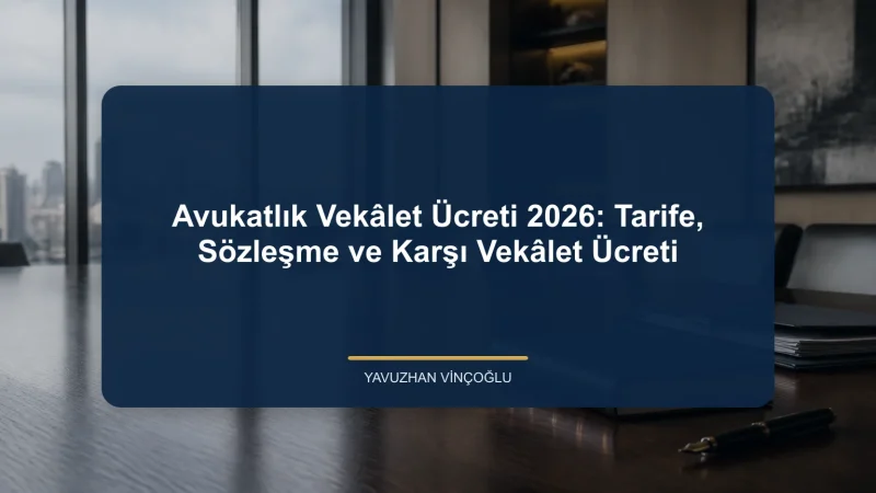 Avukatlık Vekâlet Ücreti 2026: Tarife, Sözleşme ve Karşı Vekâlet Ücreti
